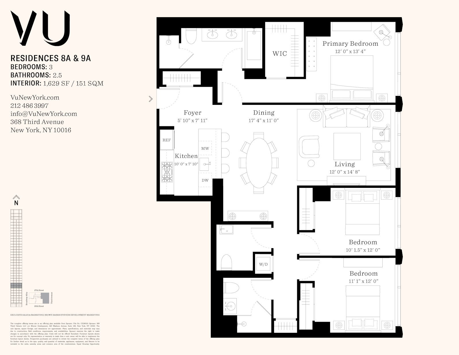 Floorplan for 368 Third Avenue, 8A