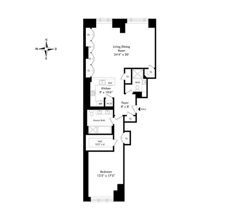 Floorplan for 408 East 79th Street, 3A