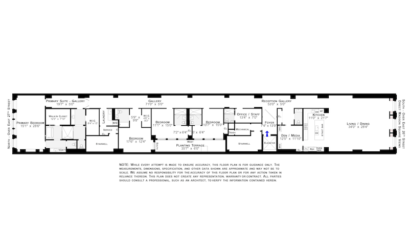 Floorplan for 21 East, 26th Street, 2