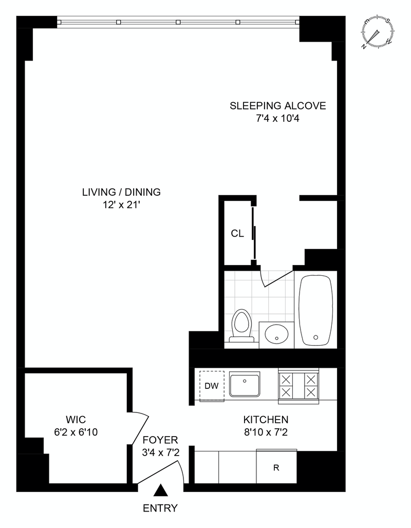 Floorplan for 185 West End Avenue, 21J