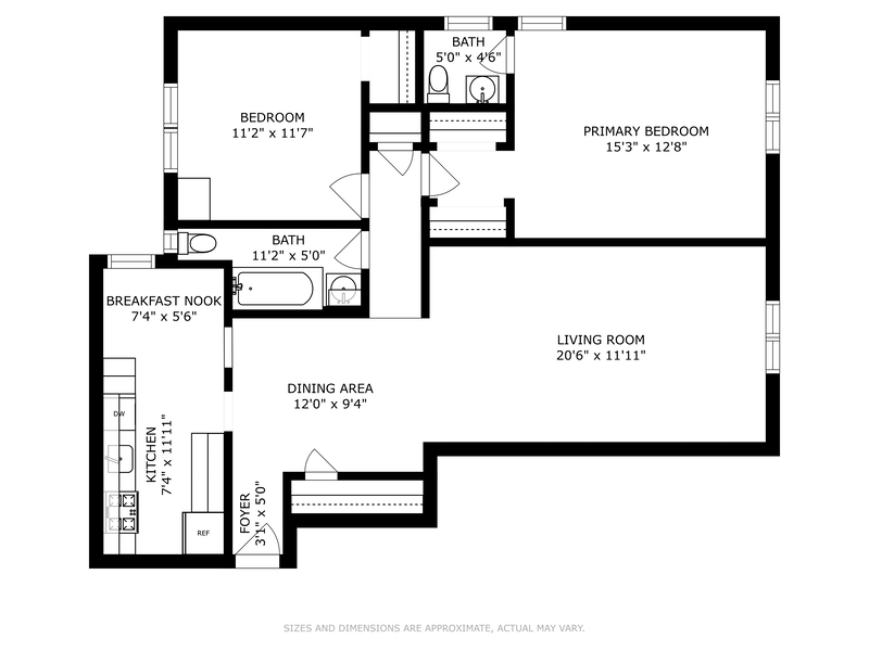 Floorplan for 74-45 Yellowstone Blvd, 3G
