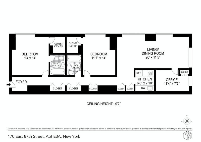 Floorplan for 170 East 87th Street