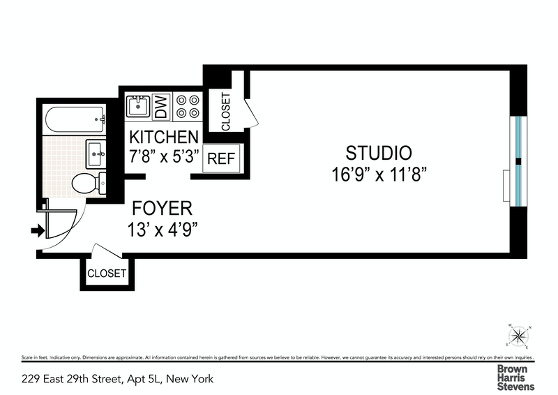 Floorplan for 229 East 29th Street, 5L
