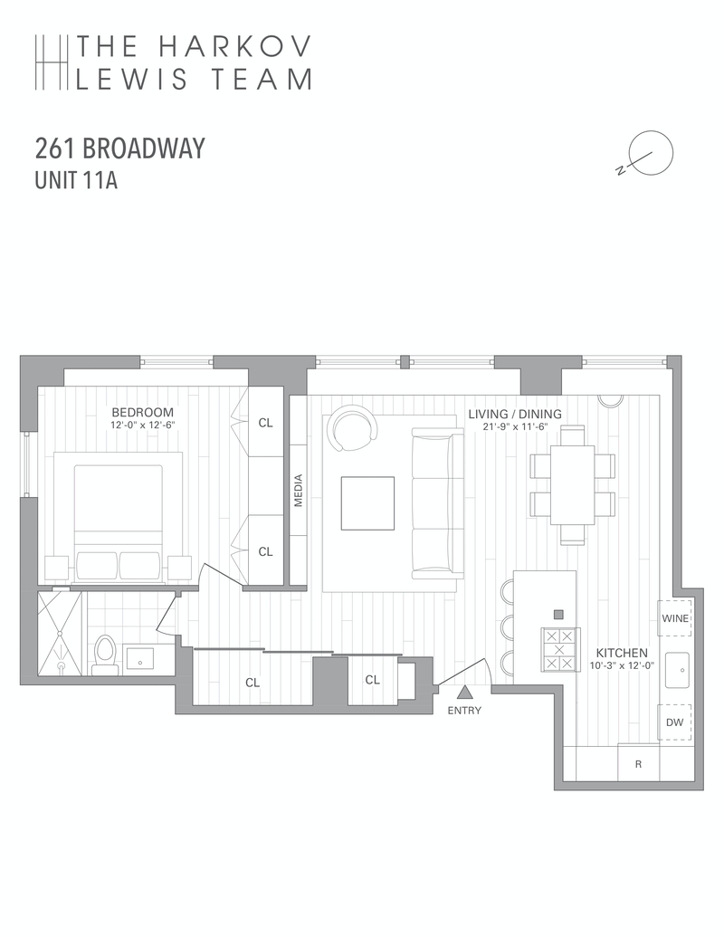 Floorplan for 261 Broadway, 11A