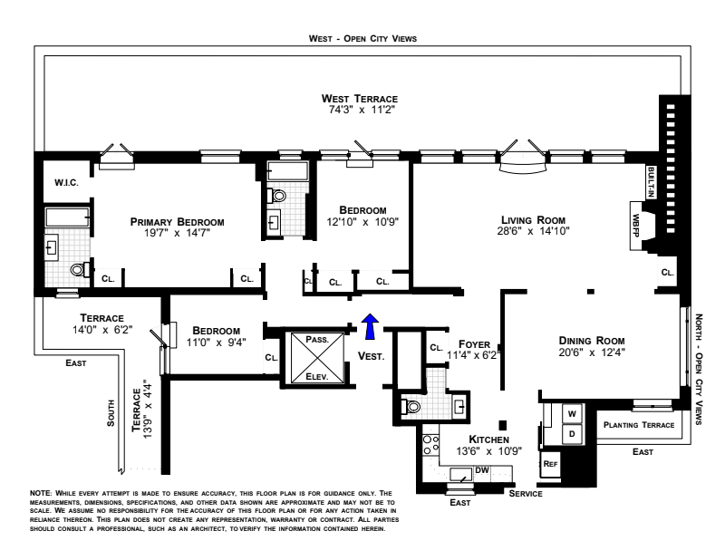 Floorplan for 1009 Park Avenue, PHA