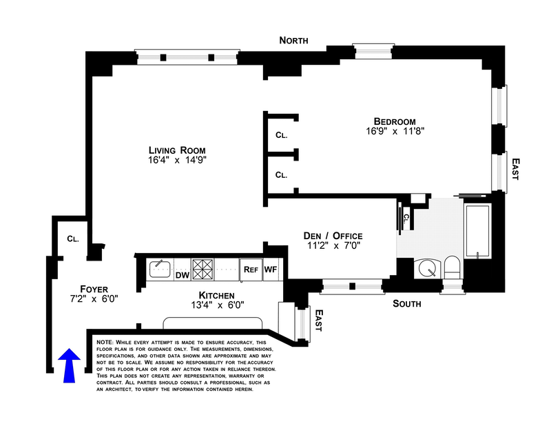 Floorplan for 760 West End Avenue, 14B