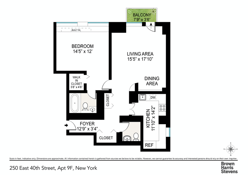 Floorplan for 250 East 40th Street, 9F
