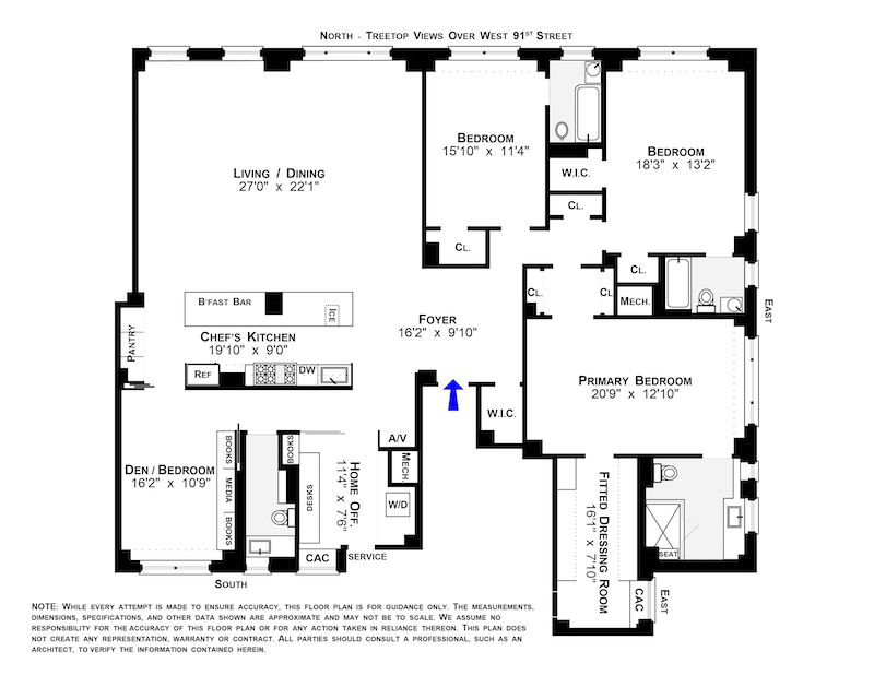 Floorplan for 186 Riverside Drive, 5BC