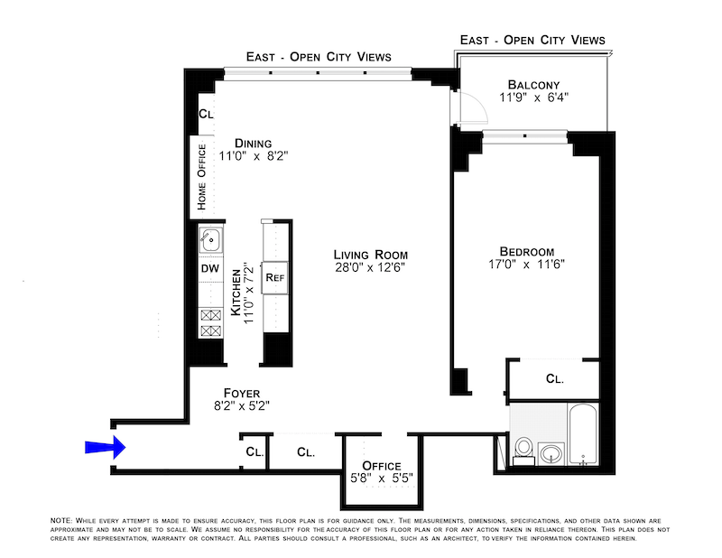 Floorplan for 185 West End Avenue, 15L
