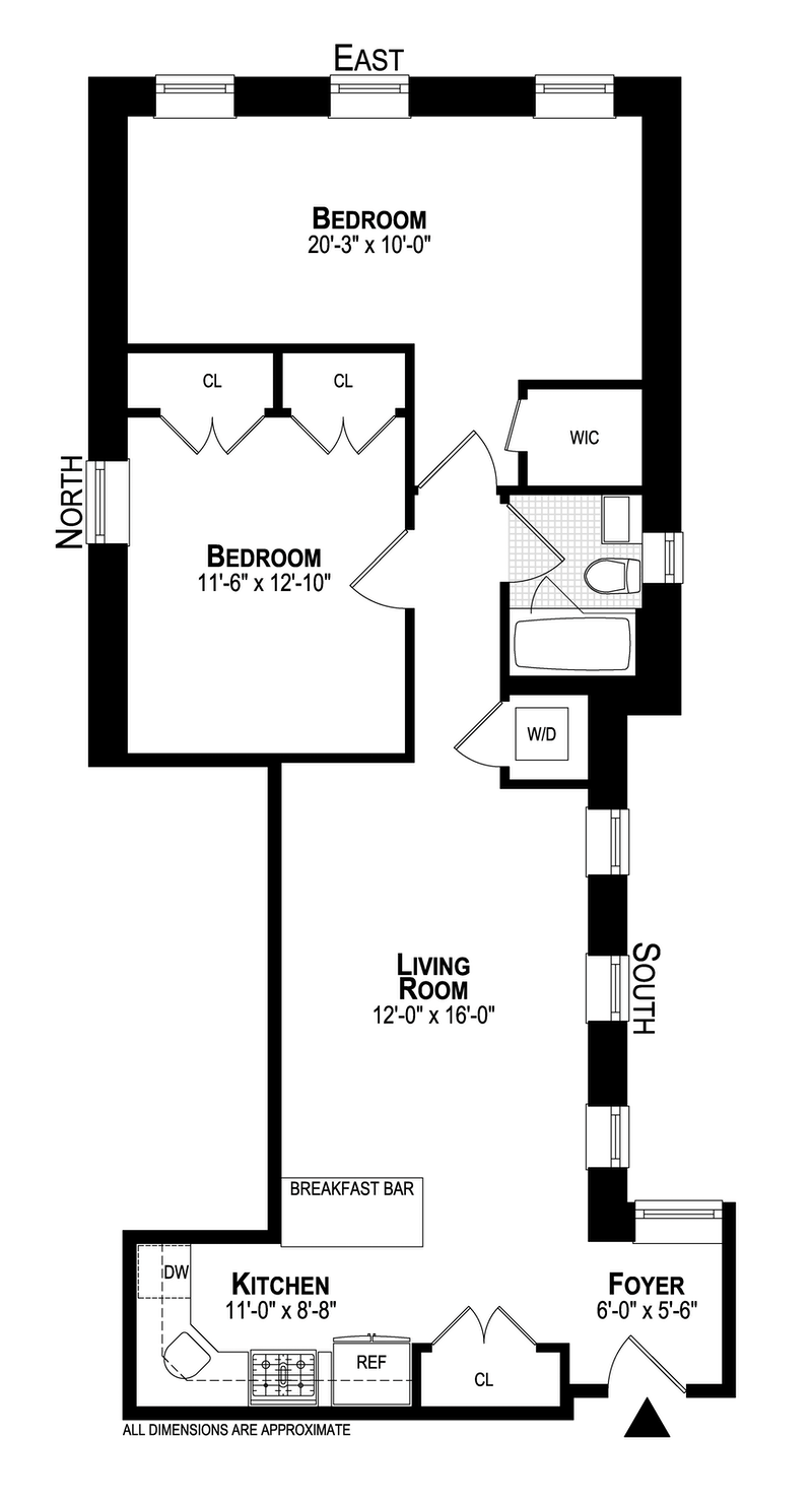 Floorplan for 2098 Frederick Douglass, 5D