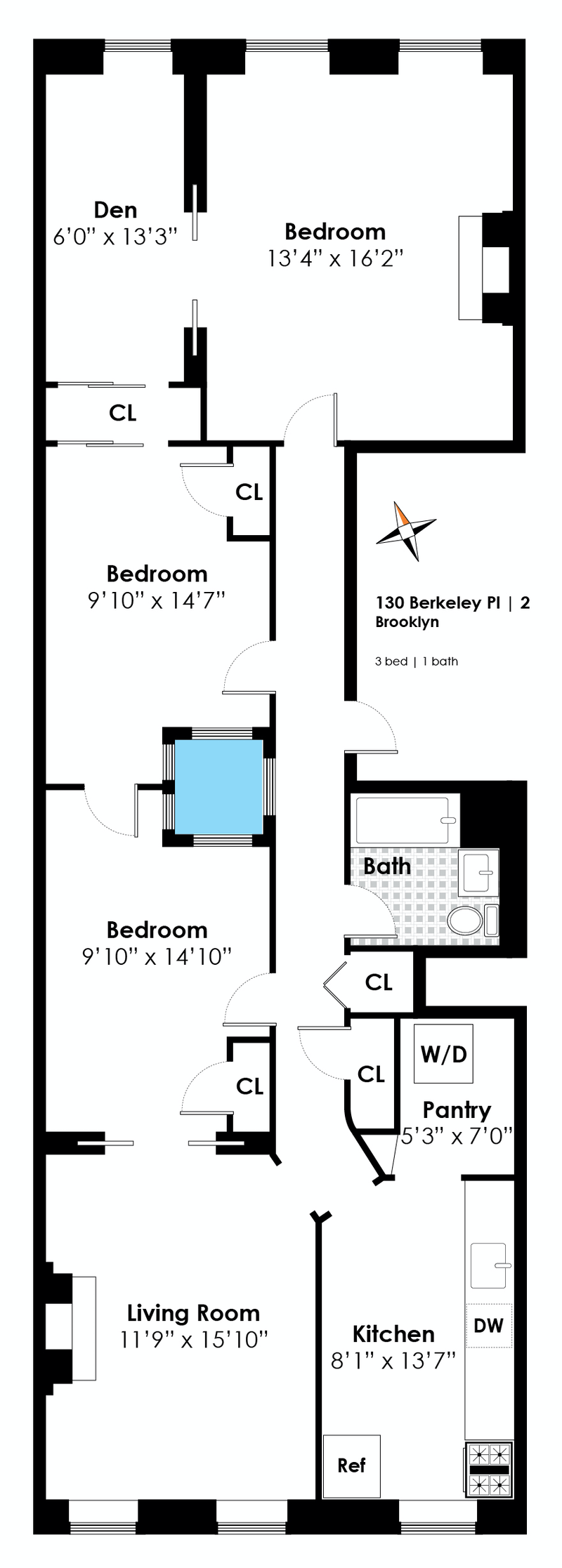 Floorplan for 130 Berkeley Place, 2