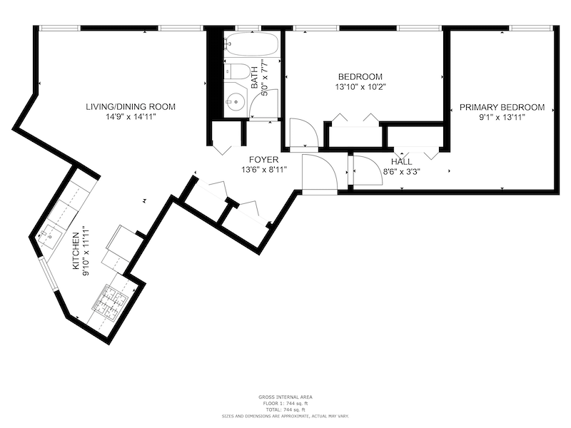Floorplan for 66-72 St Nicholas Avenue, 7H