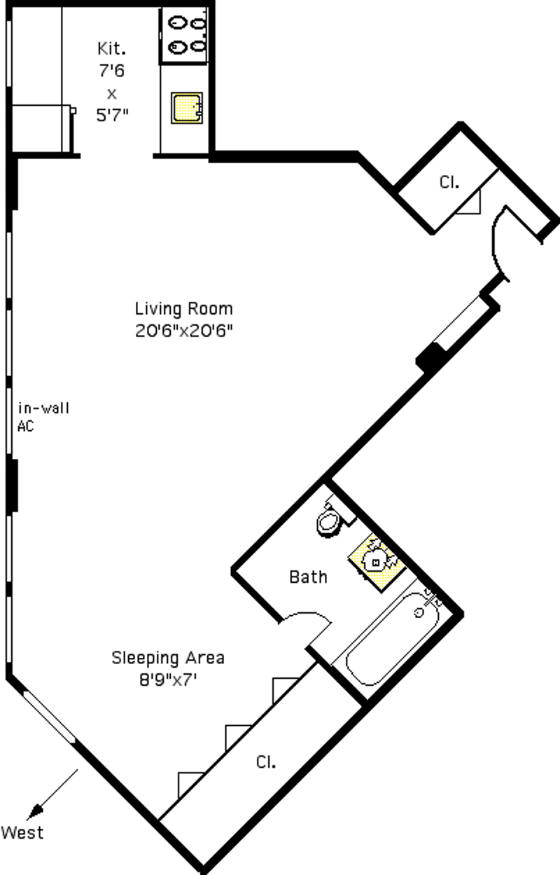 Floorplan for 31 Jane Street, 10A