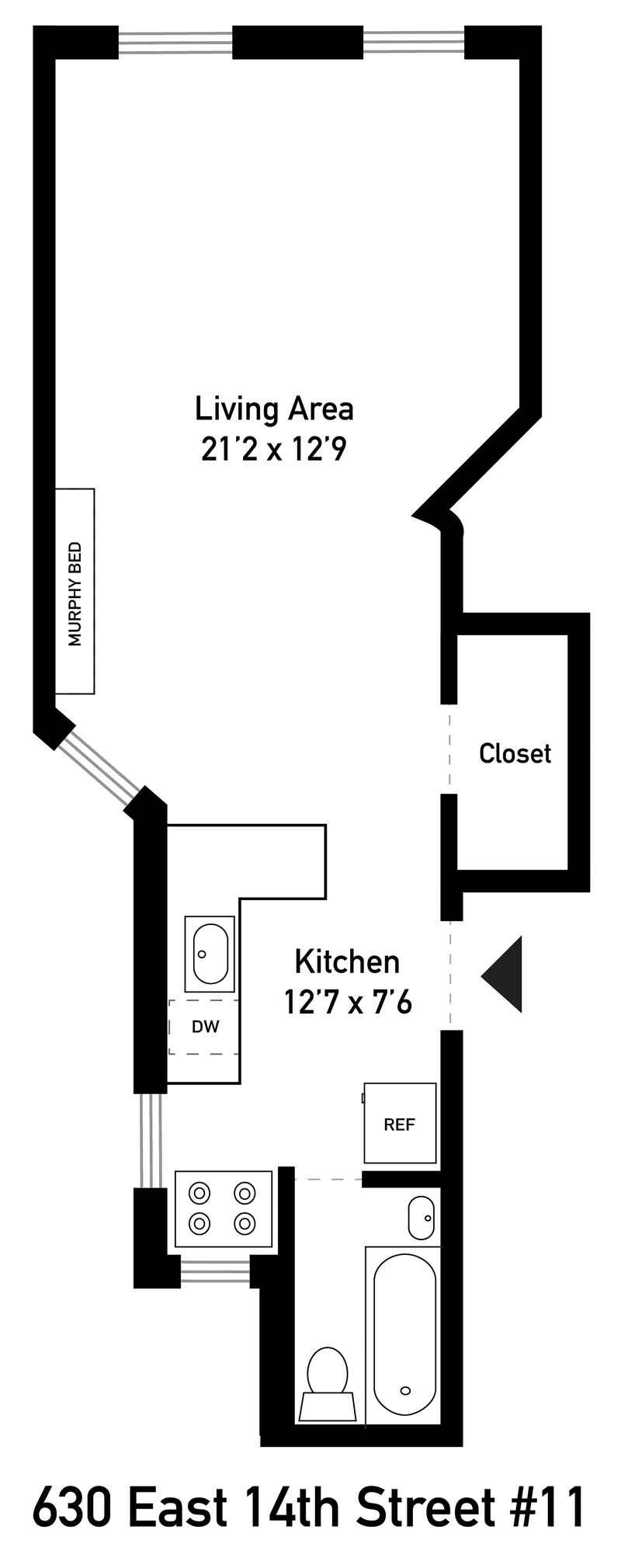 Floorplan for 630 East 14th Street, 11
