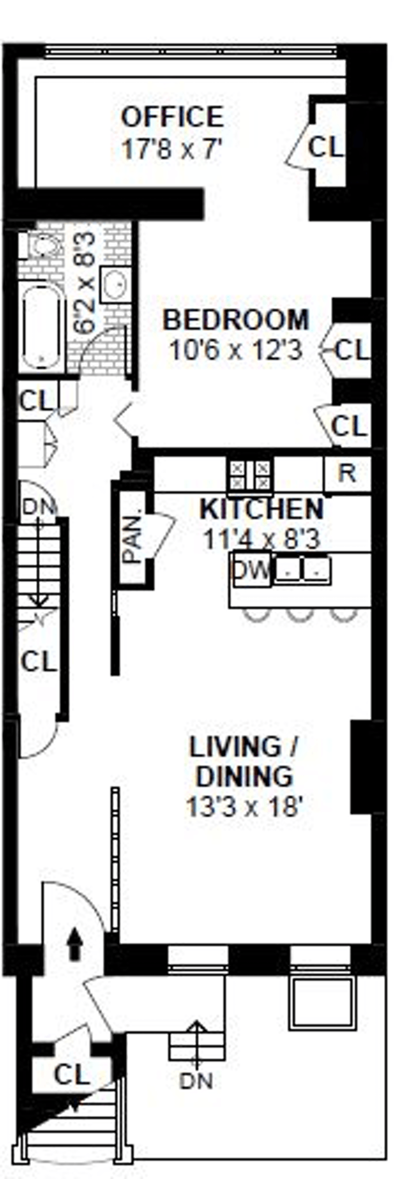 Floorplan for 1115 Bloomfield St, GRDN