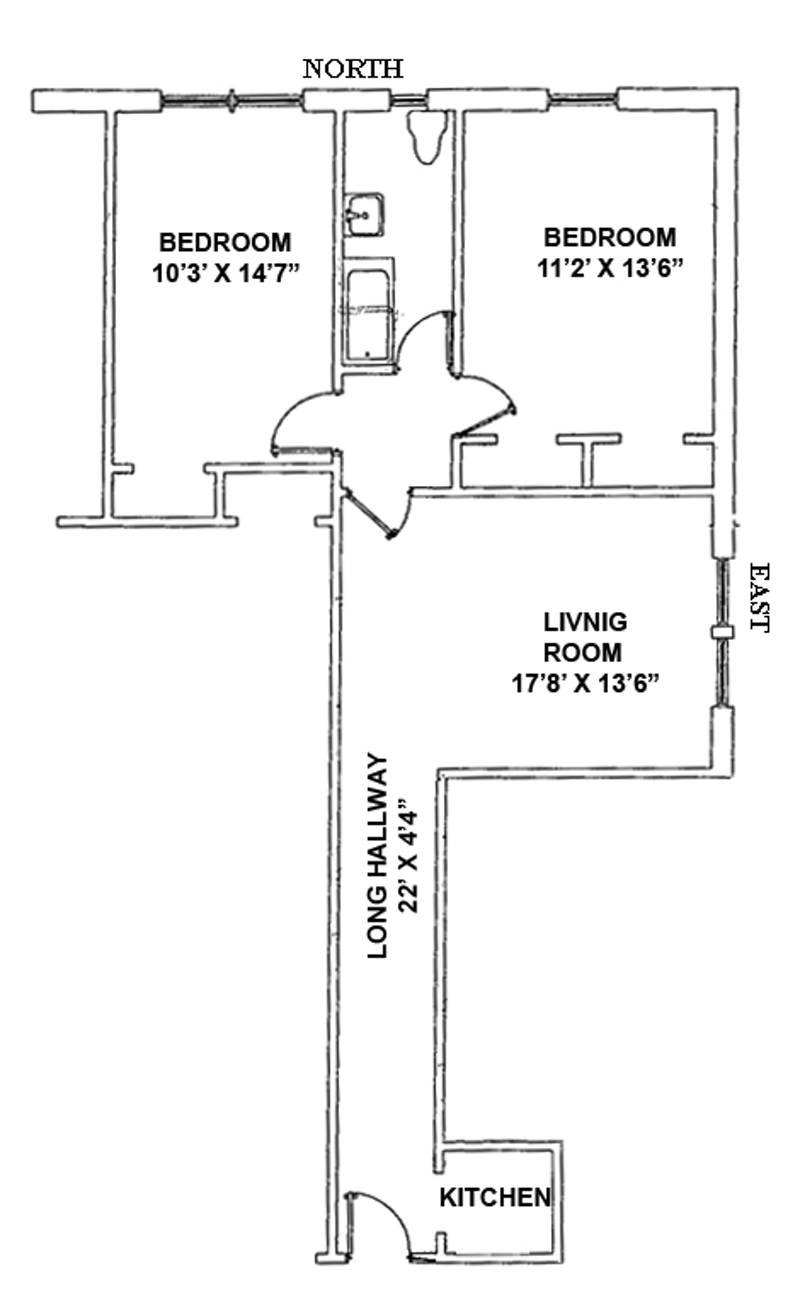 Floorplan for 817 West End Avenue, 2C