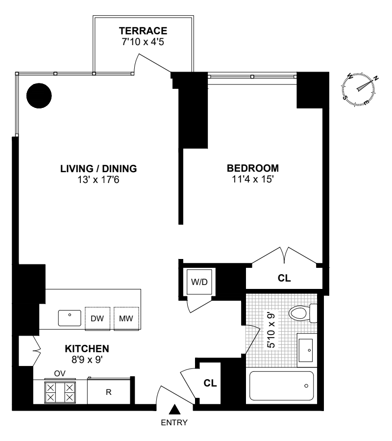 Floorplan for 34 North 7th St, 11C