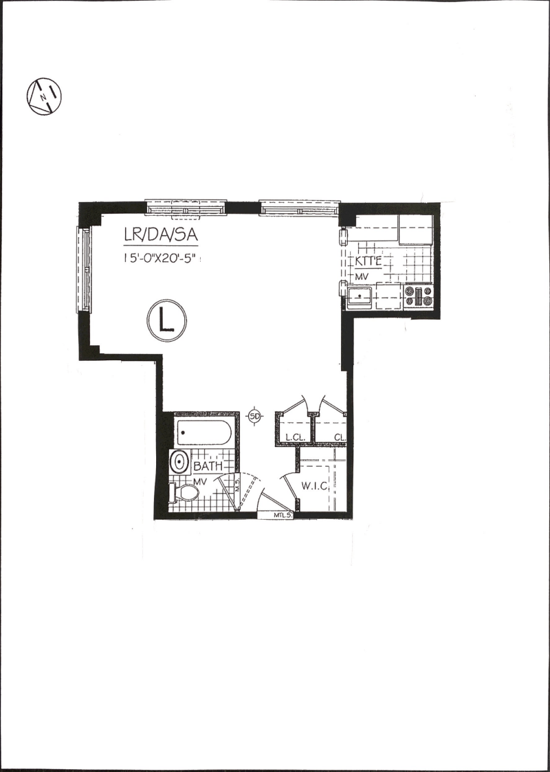 Floorplan for 279 West 117th Street, 5L