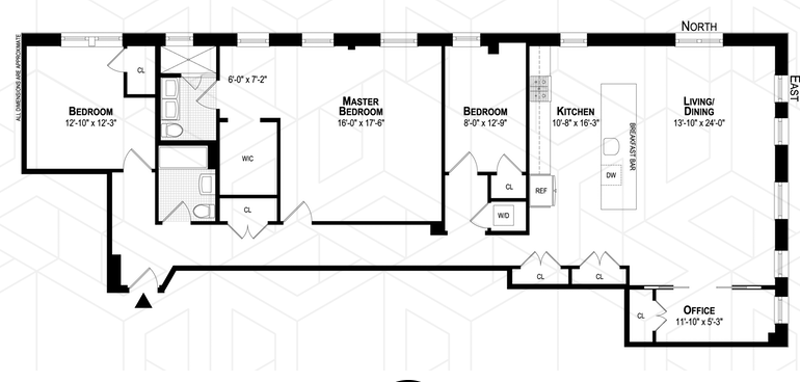 Floorplan for 1890 Adam Clayton Powell, 2B