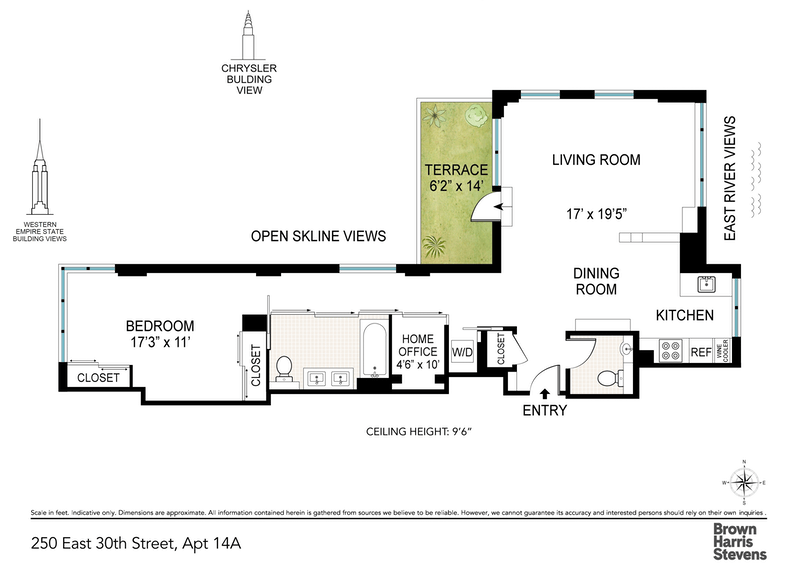 Floorplan for 250 East 30th Street, 14A