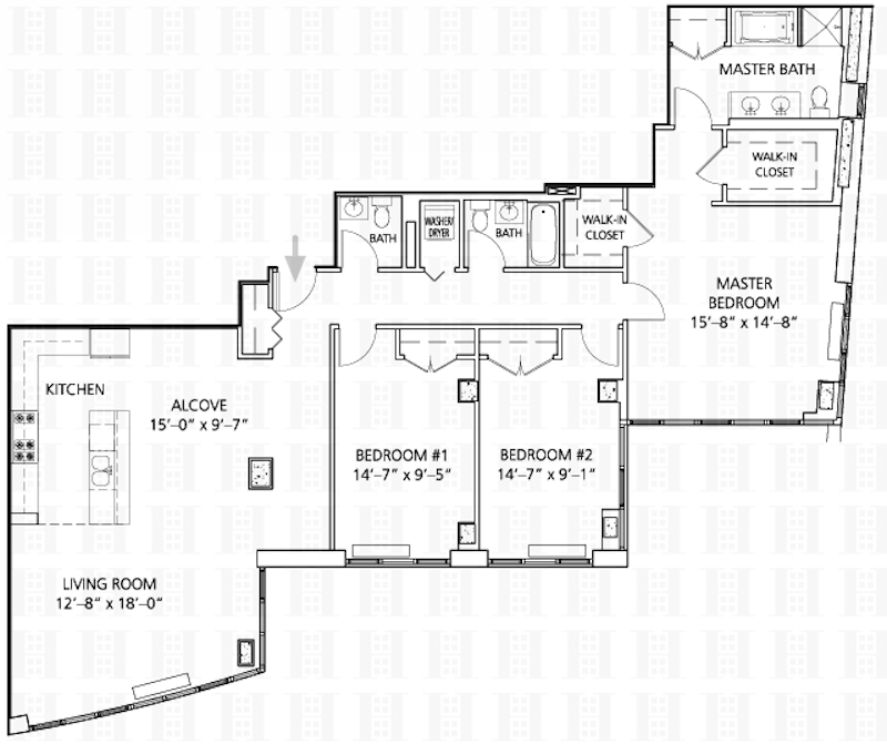 Floorplan for 3220 Arlington Avenue, 8B