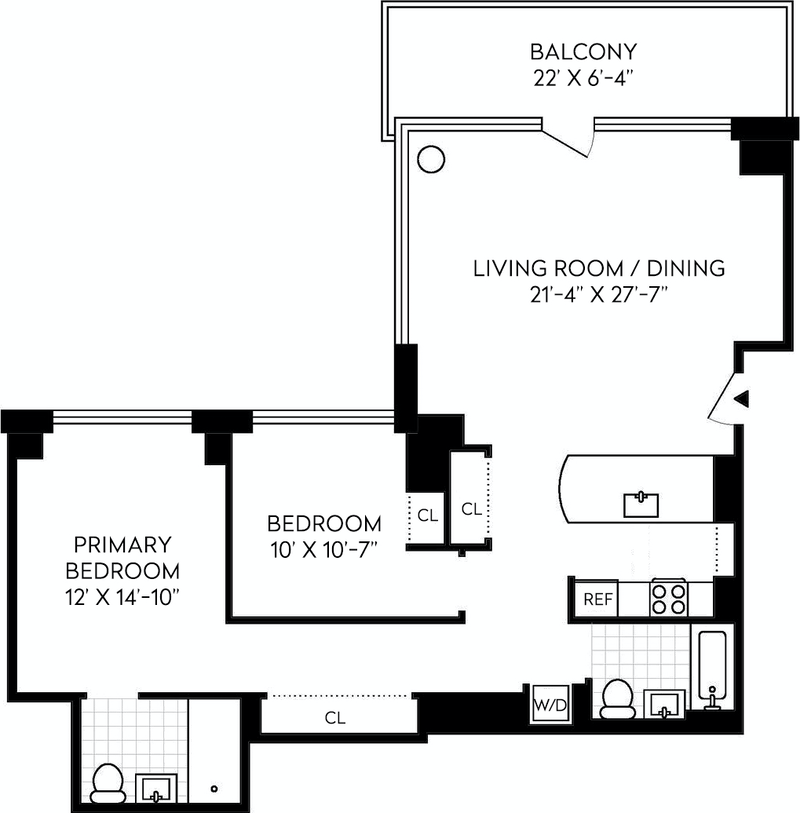 Floorplan for 325 Fifth Avenue, 29C