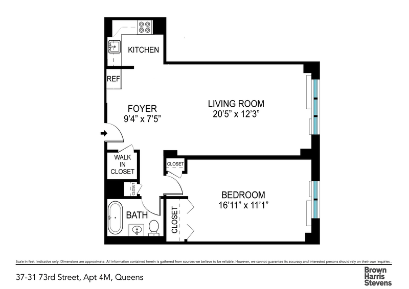 Floorplan for 37 -31 73rd Street, 4M
