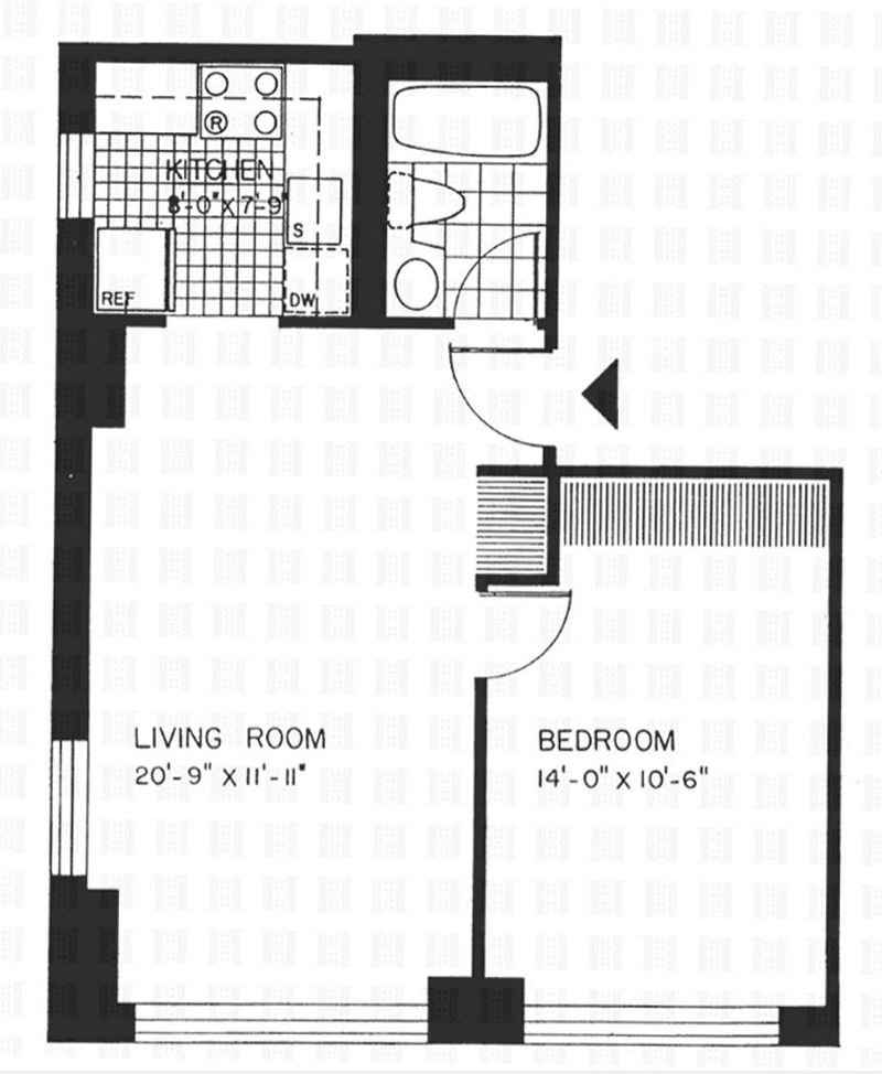 Floorplan for 236 East 47th Street, 32C