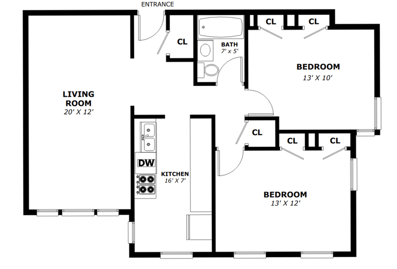 Floorplan for 3103 Fairfield Avenue, 4E