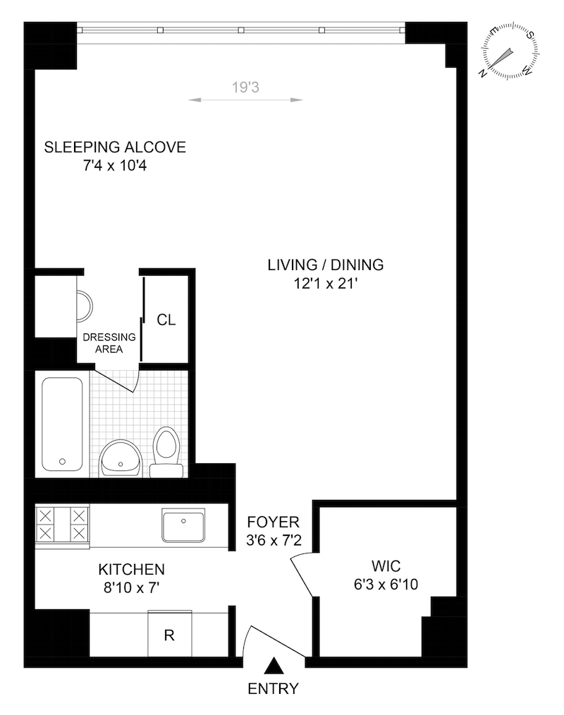 Floorplan for 165 West End Avenue, 22G