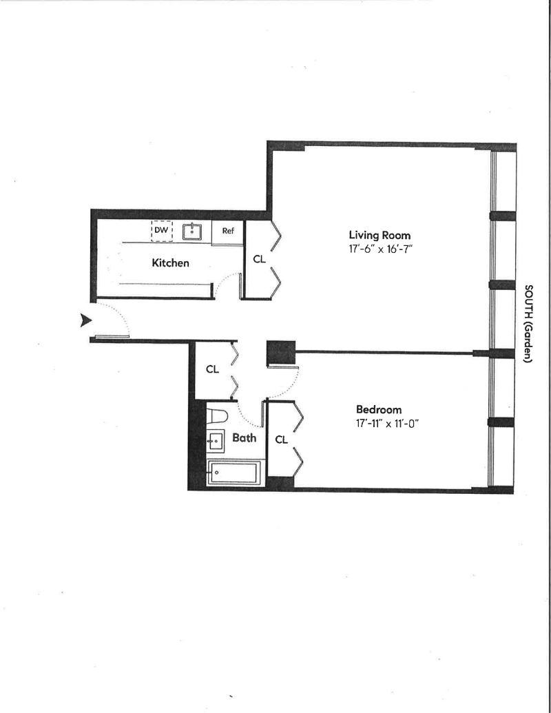 Floorplan for 330 East 33rd Street, 21N