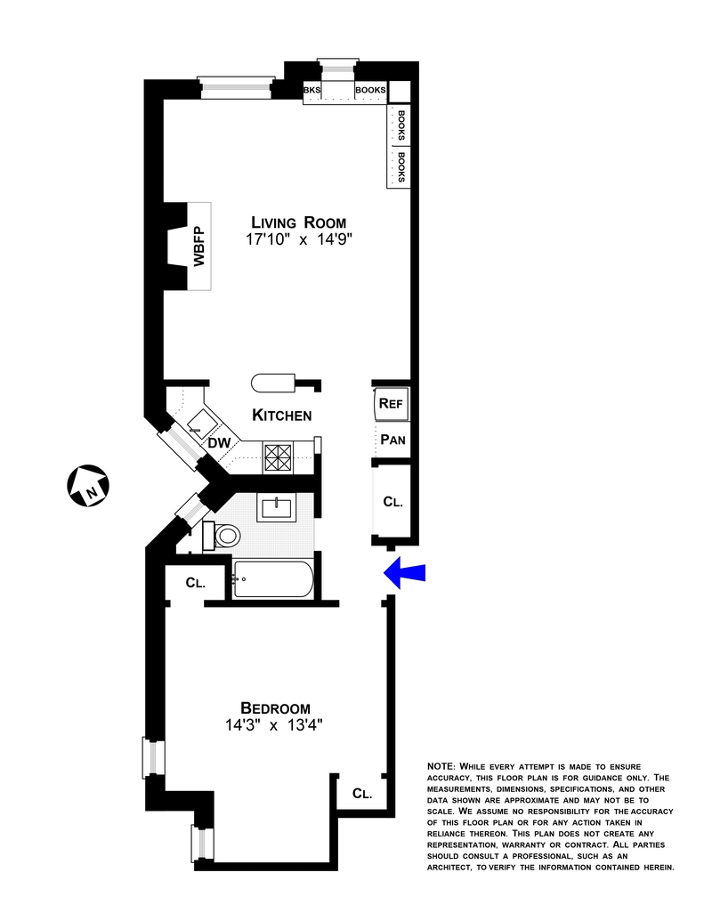 Floorplan for 103 East 10th Street, 3C