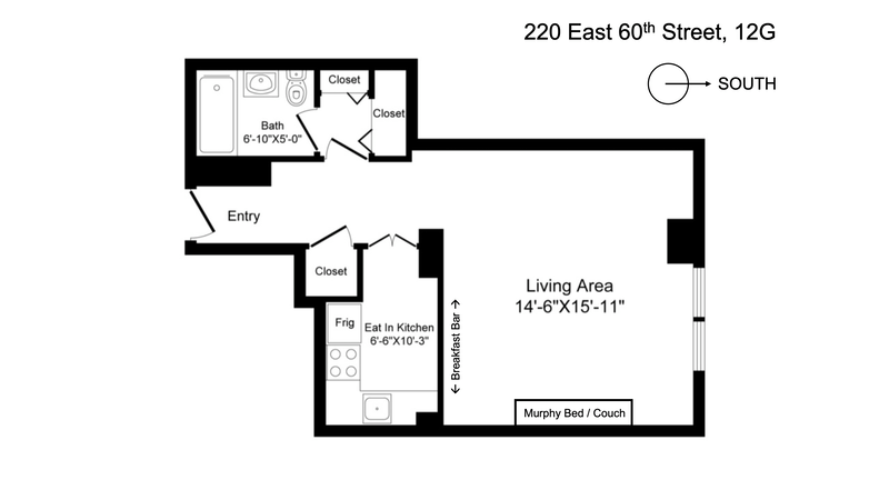 Floorplan for 220 East 60th Street, 12G