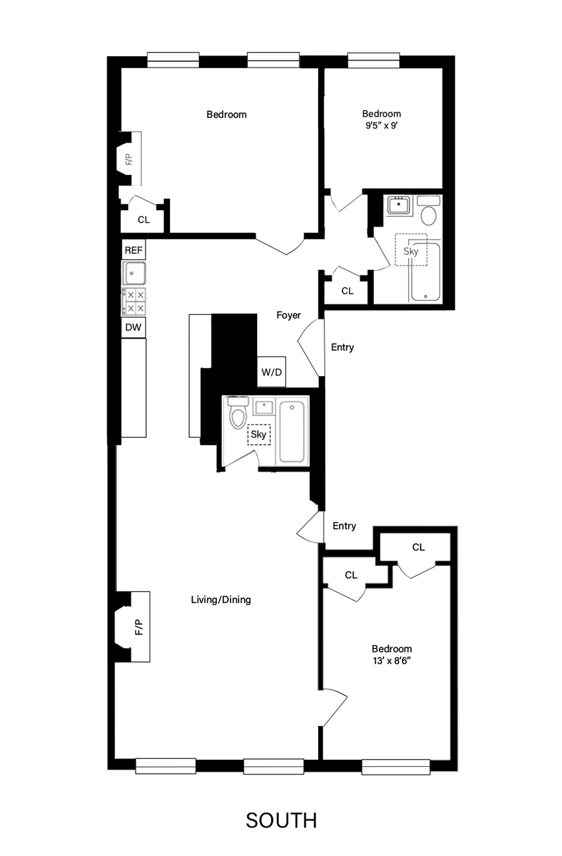 Floorplan for 75 Perry Street, PENTHOUSE