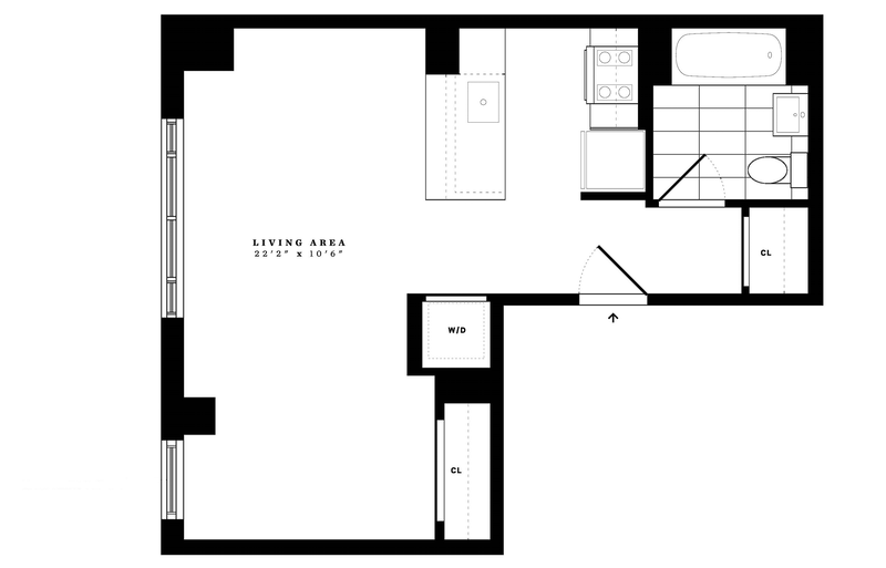 Floorplan for 171 West 131st Street, 313