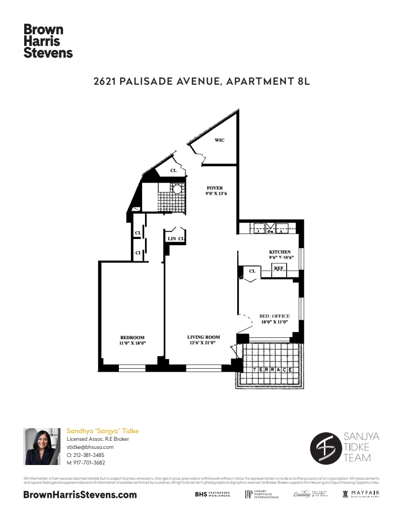 Floorplan for 2621 Palisade Avenue, 8L