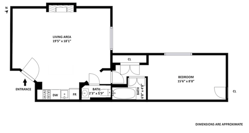 Floorplan for 145 East 36th Street, 1B