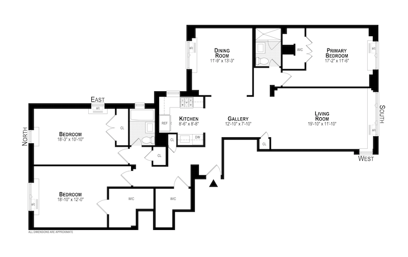 Floorplan for 211 East 18th Street, 3BC