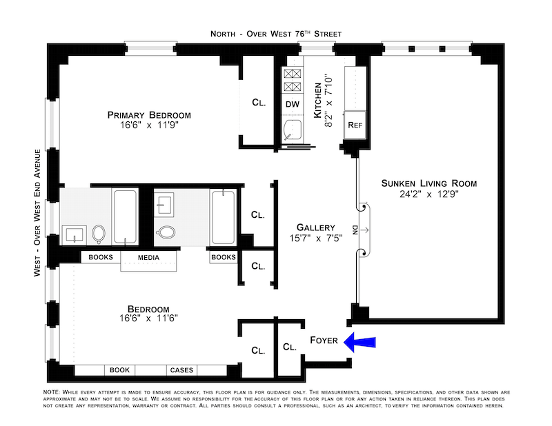 Floorplan for 336 West End Avenue, 3C