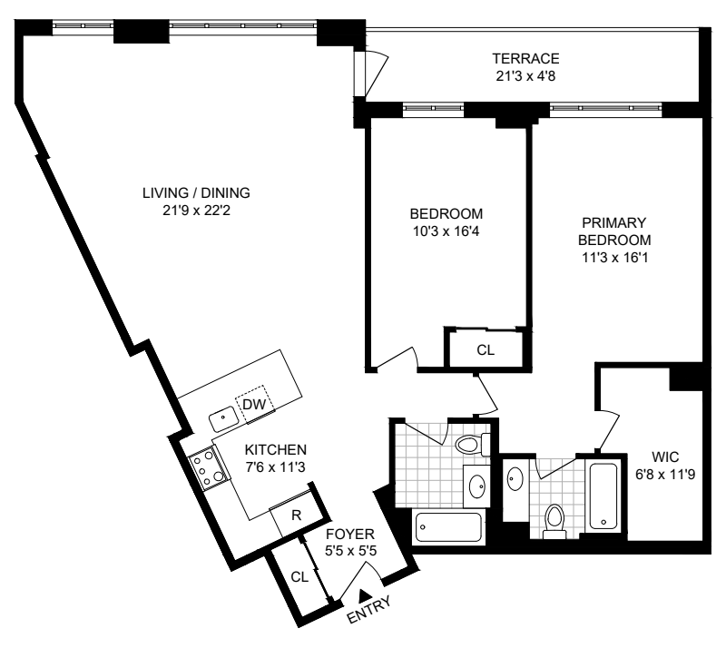 Floorplan for 415 Newark St, 3G