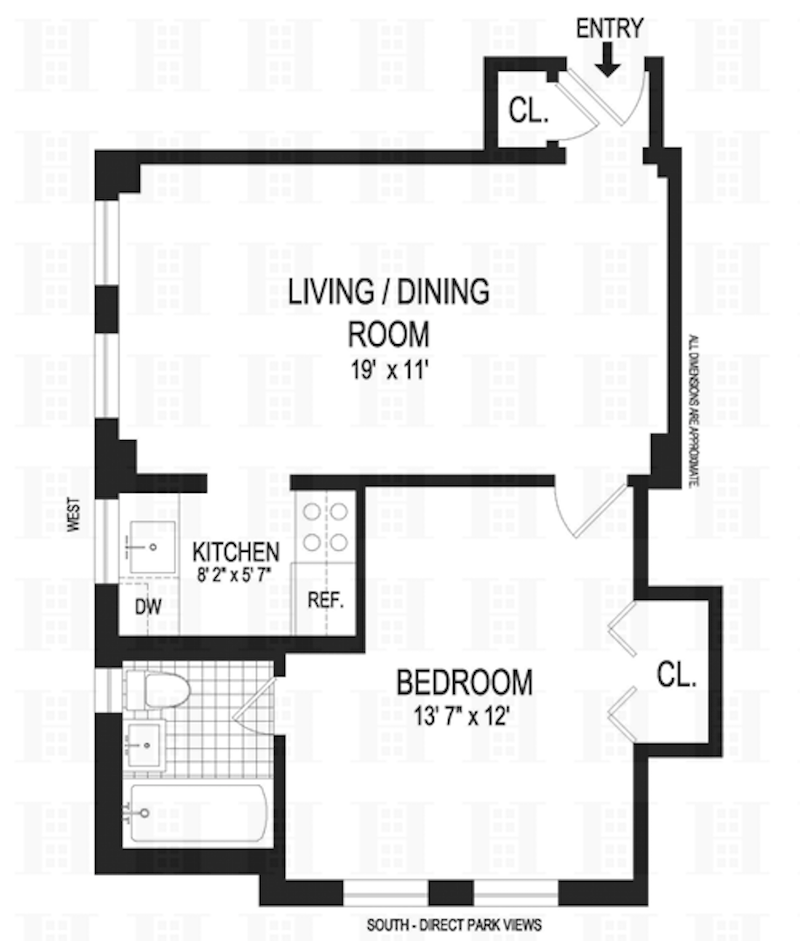 Floorplan for 333 East 43rd Street, 306