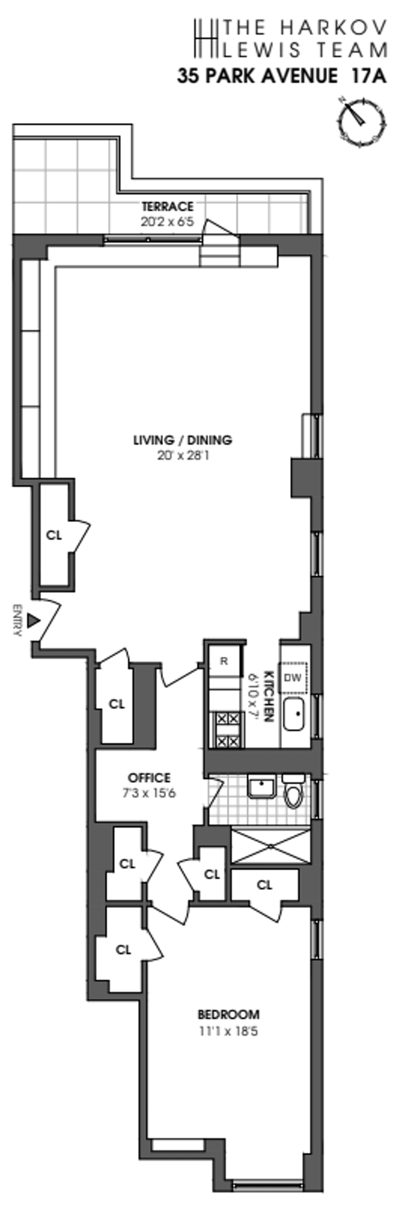 Floorplan for 35 Park Avenue, 17A