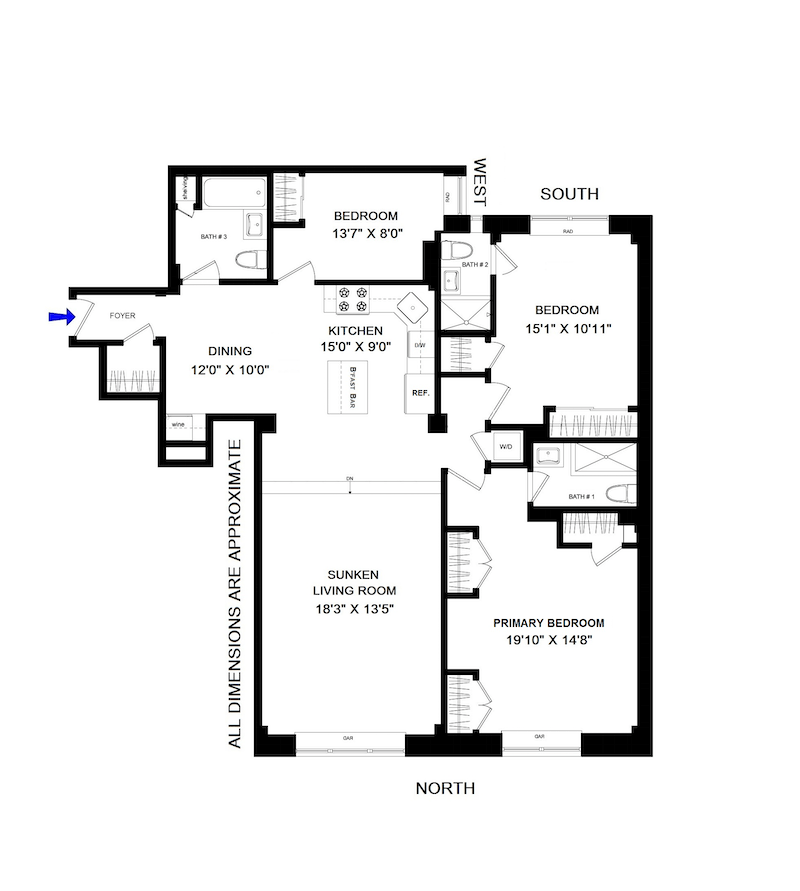 Floorplan for 160 East 89th Street, 2A
