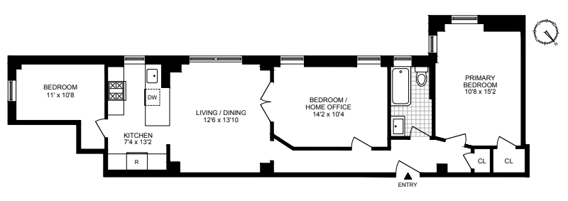Floorplan for 790 Riverside Drive, 9C