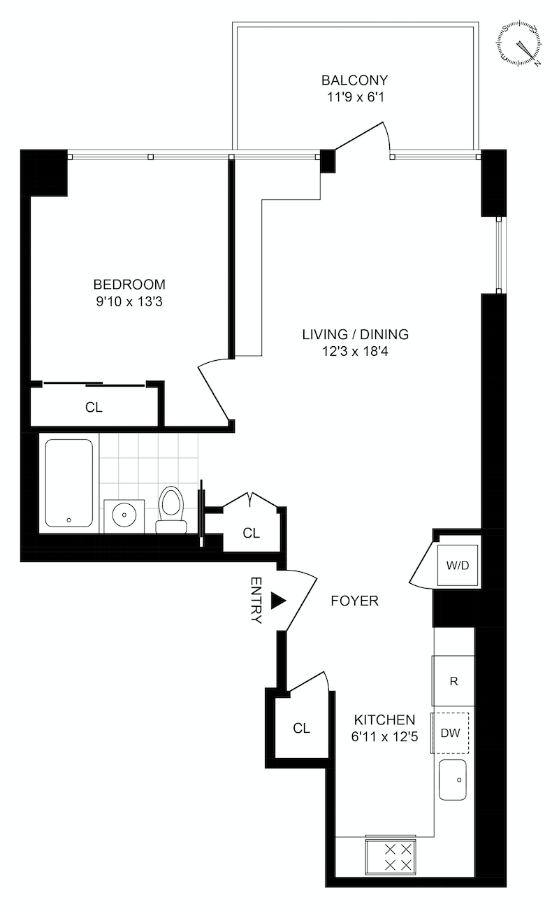 Floorplan for 425 East 13th Street, 4P
