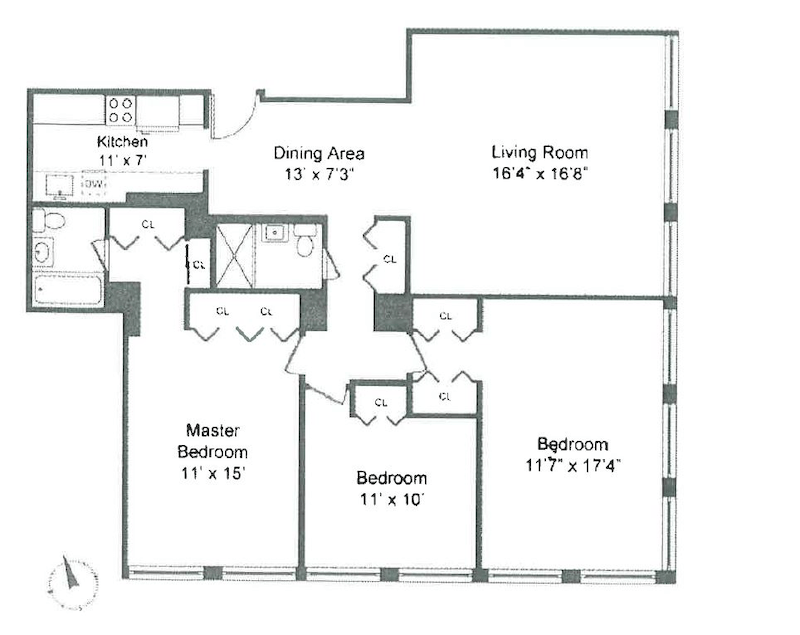 Floorplan for 343 East 30th Street, 19L