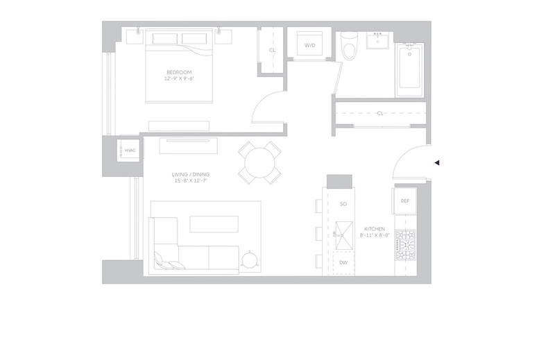 Floorplan for 575 Fourth Avenue, 2B