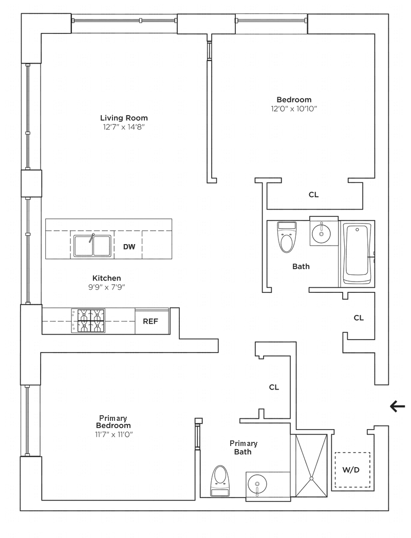 Floorplan for 88 Morningside Avenue, 8C