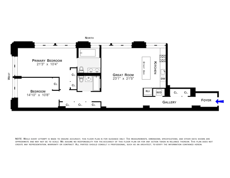 Floorplan for 25 West Houston Street, 2D