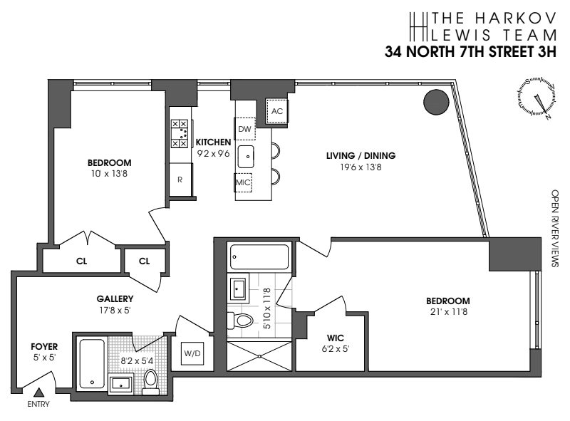 Floorplan for 34 North 7th St, 3H